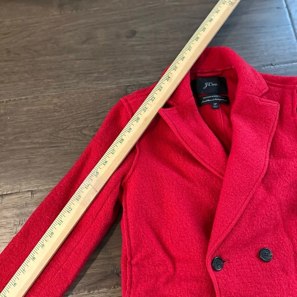 J Crew Boiled Wool Daphne Topcoat red size 0